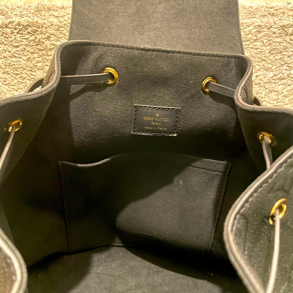 100% Authentic Louis Vuitton Montsouris PM Black Monogram Backback Bag with Box - Picture 6 of 8